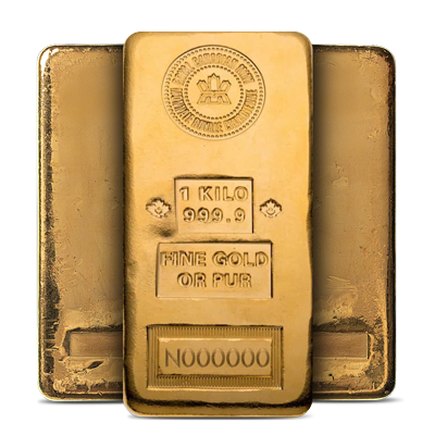 Kilo Gold Bar (32.15 oz) from Refiners on the LBMA Good Delivery List (w/Assay Card)